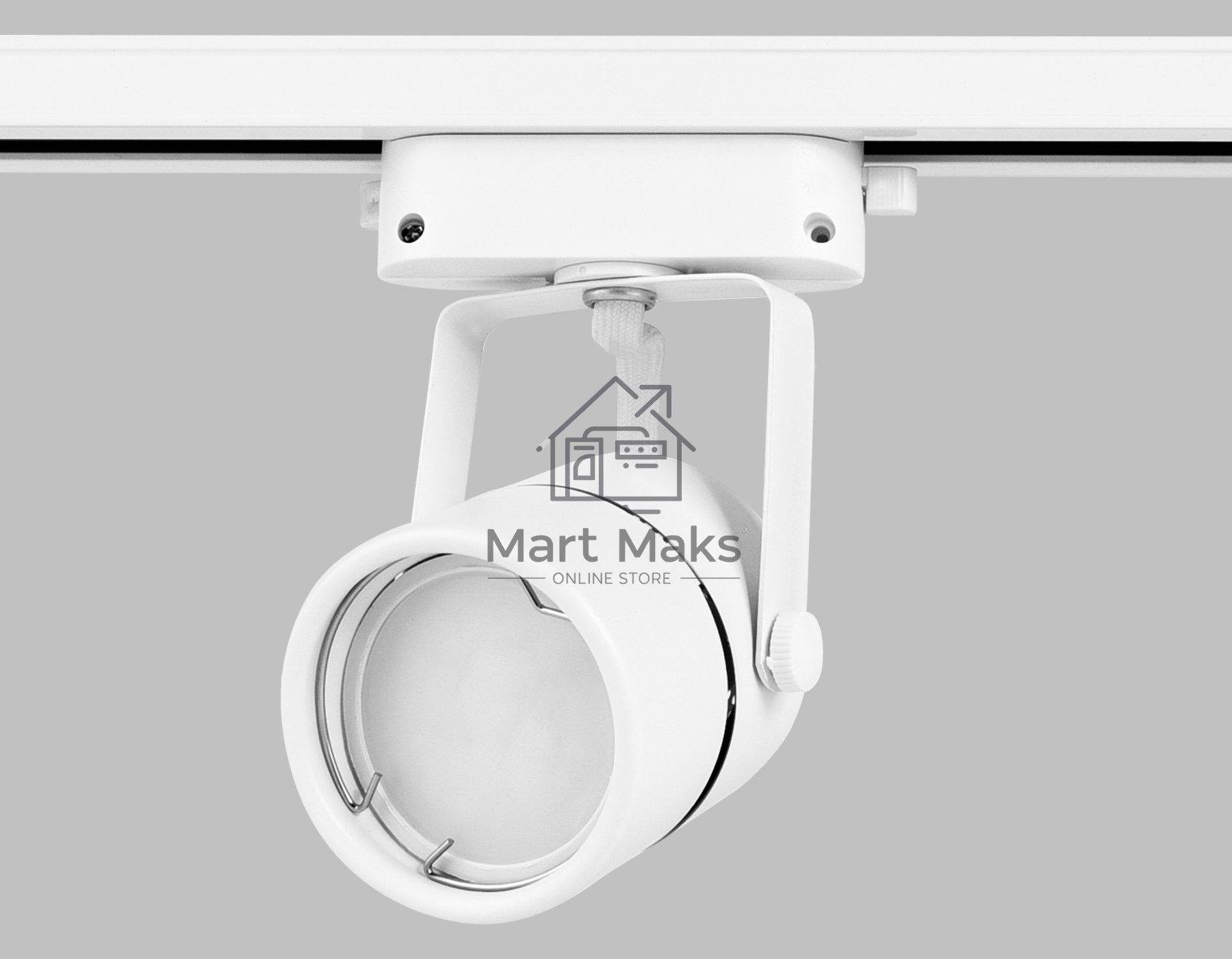 Трековый однофазный светильник со сменной лампой Ambrella light GL5101 WH белый GU10 max 12W