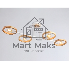 Светильник Ambrella light TR8247/4 WH/LWD белый/светлое дерево E27/4 max 40W 840*360*220