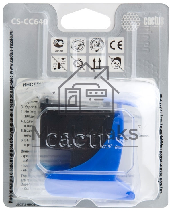 Картридж струйный Cactus CS-CC640 №121 черный (6 мл.) для HP DJ D1663/D2563/D2663/D5563/F2423/F2483/F2493/F4213/F4275/F4283/F4583/PS C4683/C4783