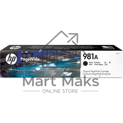 Картридж струйный HP 981A черный для HP Color PageWide Ent Flow MFP 586, 566 6000 стр.
