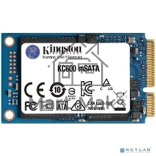 Накопитель SSD Kingston KC600, 512Gb, mSATA, R/W 550/520