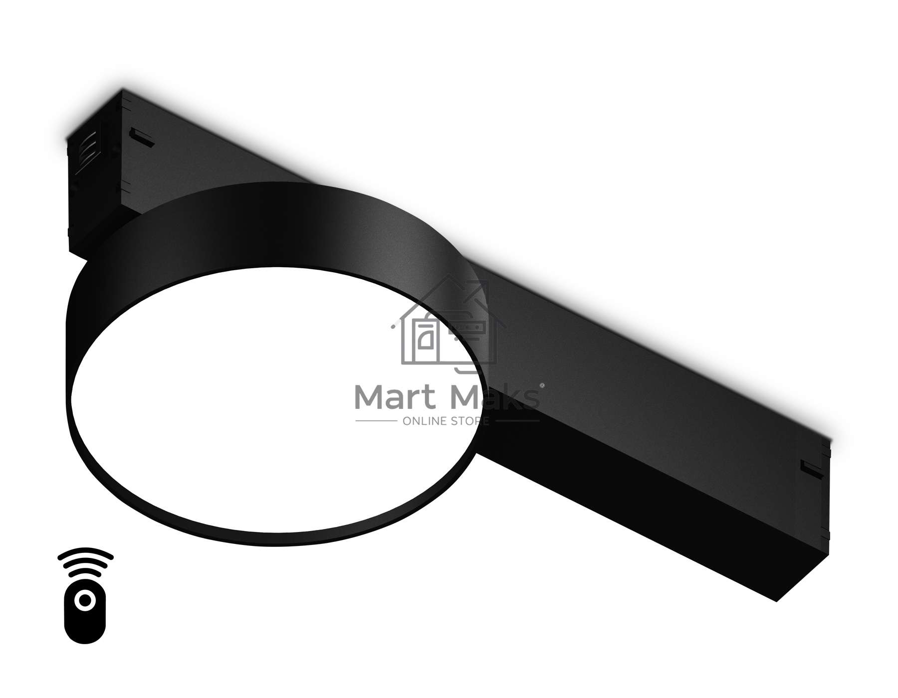 Управляемый светодиодный светильник для шинопровода Magnetic Ambrella light GL1381 BK черный IP20 15W 3000K-6400K 220V 120° D115/232*115*77 (Без ПДУ)