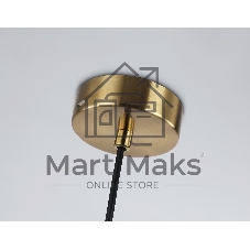Светильник Ambrella light LH56111 BK/BS/CL черный/латунь/прозрачный E14 max 40W D65*1500