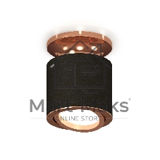 Светильник Ambrella Light XS7402120 SBK/PPG черный песок/золото розовое полированное MR16 GU5.3 (N7930, C7402, N7005)