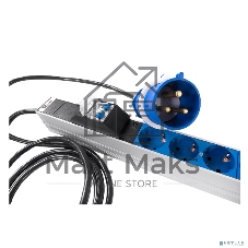 Блок силовых розеток Rem Rem-32, Shuko х 20, вход IEC 309, шнур 3 м, 1 463мм, однофазный 32А, автомат + индикатор, серый