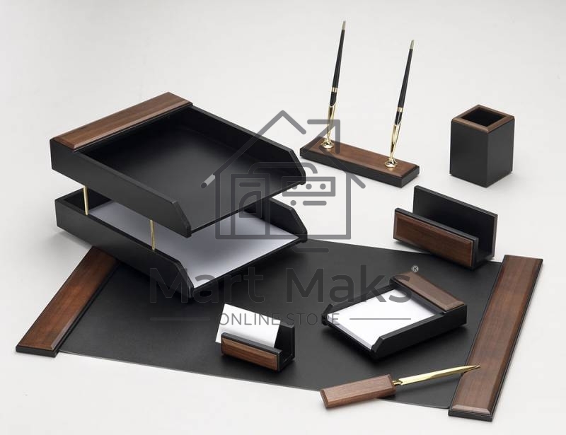 Настольный набор Good Sunrise T8G-1A (8 предметов) орех МДФ коричневый