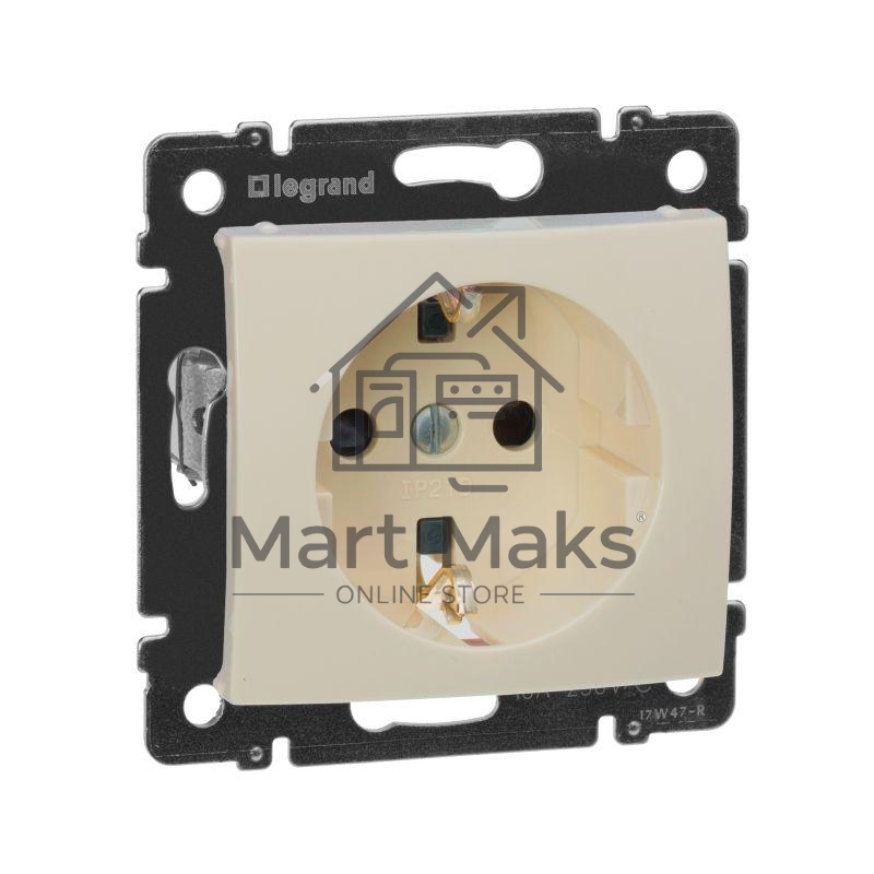 Розетка Legrand 774321 2К+3 со шторками, слон. кость Valena