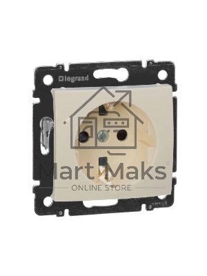 Розетка Legrand 774321 2К+3 со шторками, слон. кость Valena