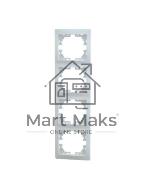 Рамка 4-м Мира верт. белый Lezard 701-0200-154