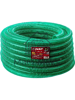 Шланг напорно-всасывающий ЗУБР со спиралью ПВХ, 3 атм, 38мм х 30м 40325-38-30