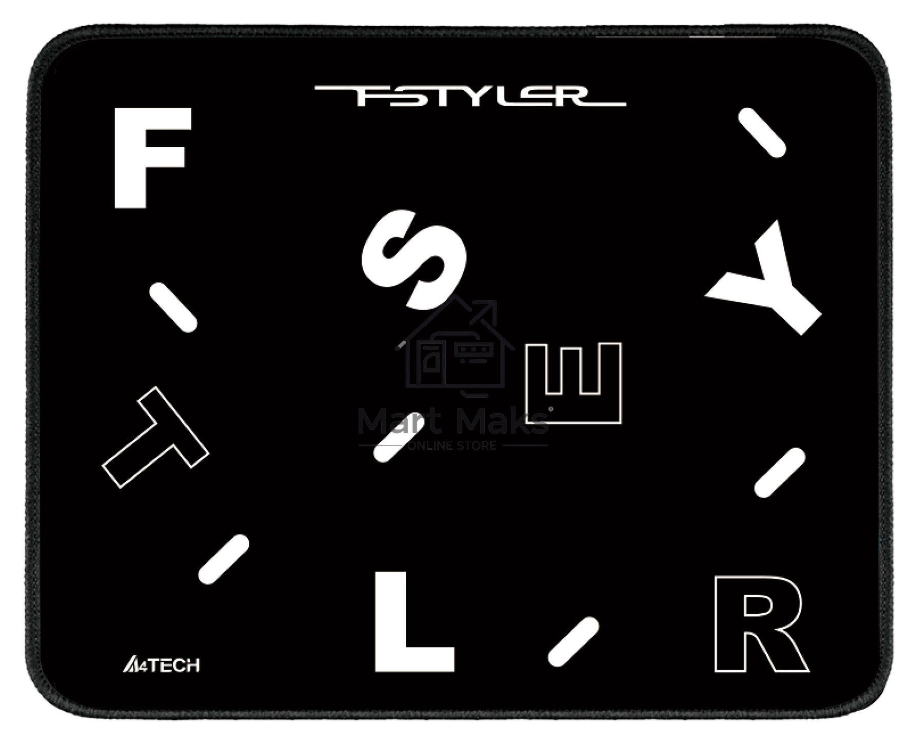 Коврик для мыши A4Tech FStyler FP25 черный/белый 250x200x2мм
