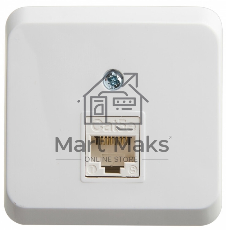 Розетка О/У компьютерная RJ45 ЭТЮД О/У белый кат.5E KOMA-001B Schneider Electric
