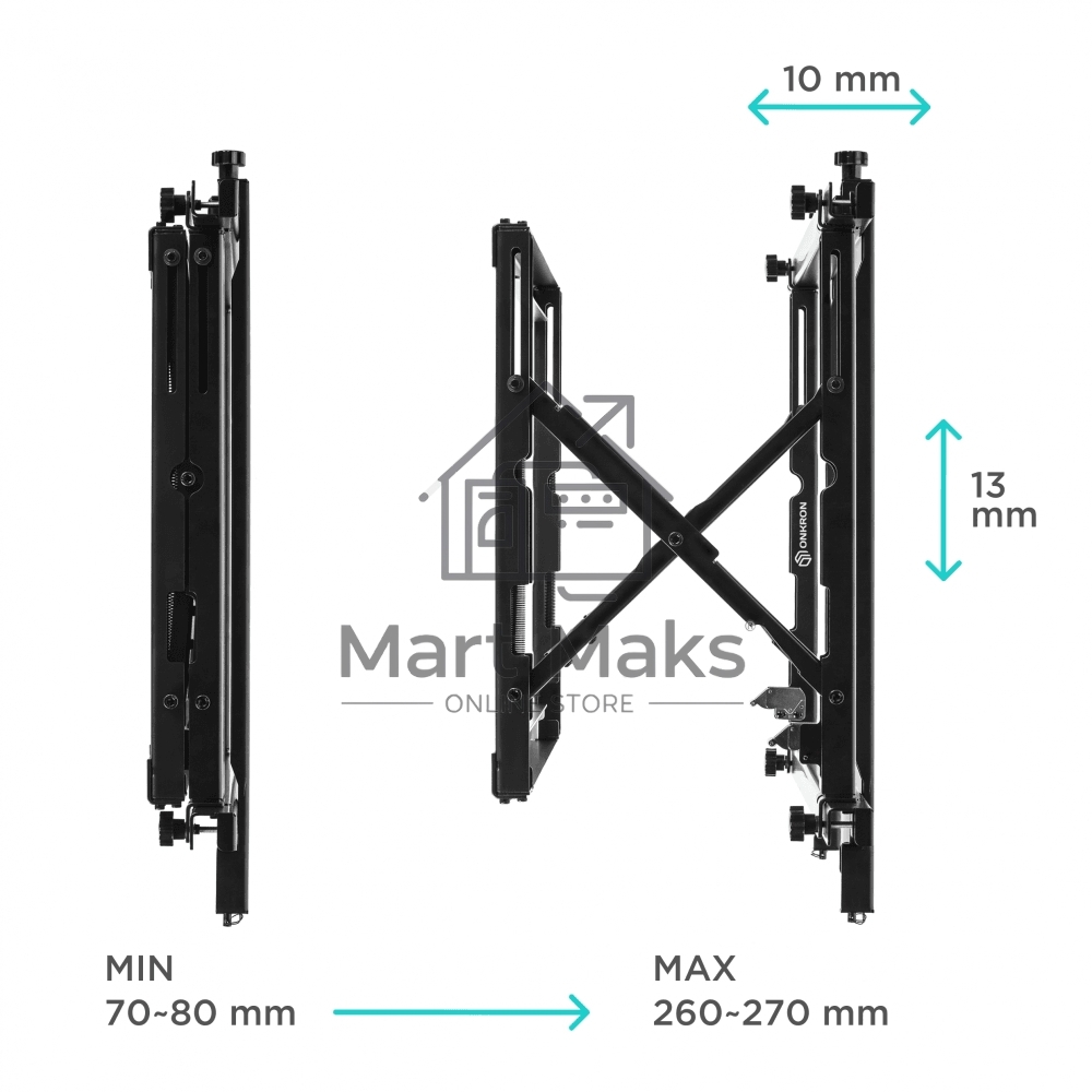 Настенное крепление ONKRON PRO7 Mдля видеостен 40”-70