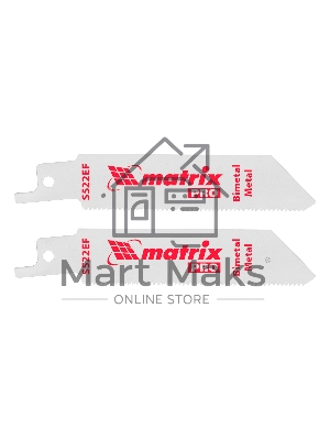 Полотна по металлу Matrix для сабельной пилы S522EF 75 / 1,4 мм, Bimetal, 2 шт., PRO