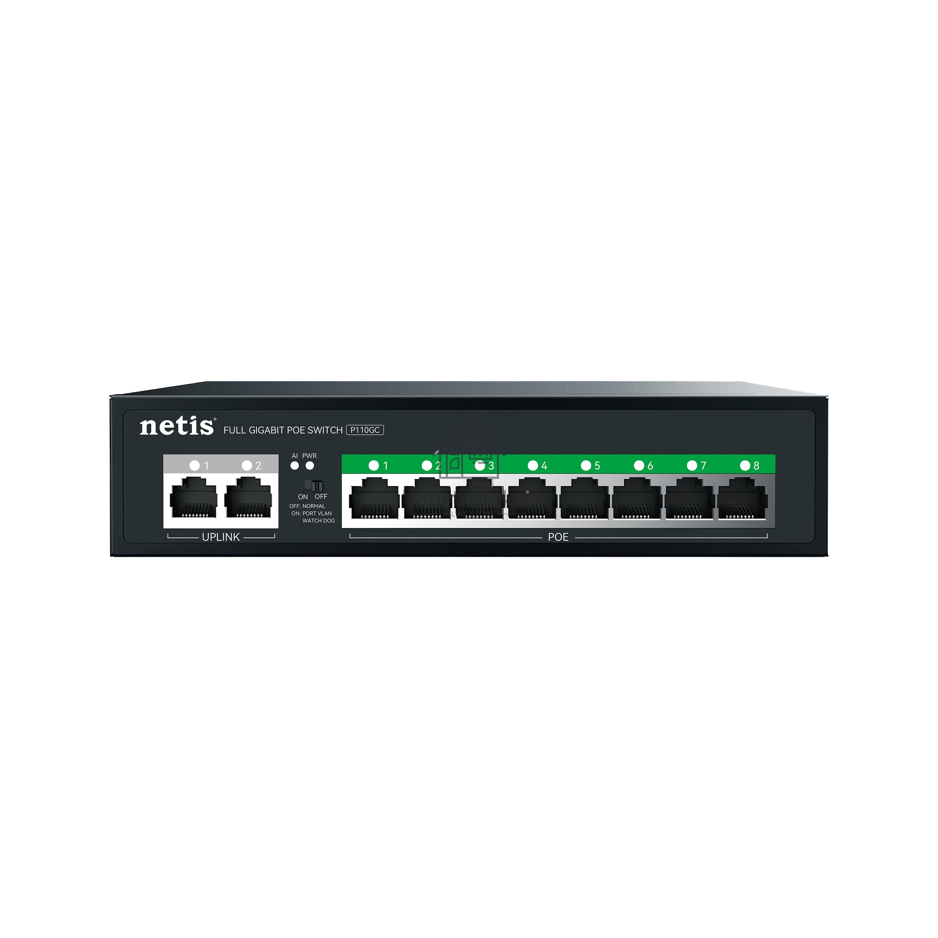 Коммутатор 10PORT NETIS P110GC 10/100/1000M 8POE+2XGE
