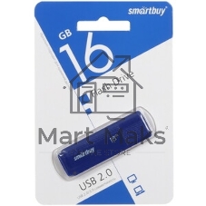 Флешка USB Smartbuy Dock Blue (SB16GbDK-B), 16Gb, USB 2.0, R/W 15/5, синий