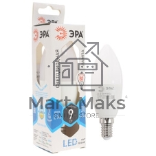 Лампа светодиодная ЭРА STD LED B35-9W-840-E14 9 Вт свеча нейтральный белый свeт