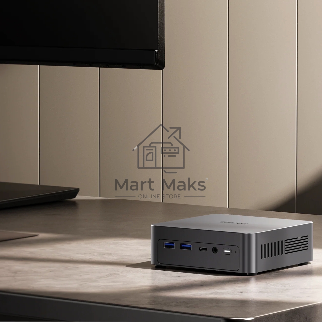 Компьютер Chuwi AuBox Intel Core Ultra 5 226V(2.1Ghz)/16384Mb/512PCISSDGb/Int:Intel Iris Xe Graphics/BT/WiFi/war 1y/0.865kg/Grey/Win11Pro + USB3.0*4/HDMI*1/DP*1/RJ45*1/WIFI6,BT5.2/bracket