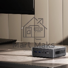 Компьютер Chuwi AuBox Intel Core Ultra 5 226V(2.1Ghz)/16384Mb/512PCISSDGb/Int:Intel Iris Xe Graphics/BT/WiFi/war 1y/0.865kg/Grey/Win11Pro + USB3.0*4/HDMI*1/DP*1/RJ45*1/WIFI6,BT5.2/bracket