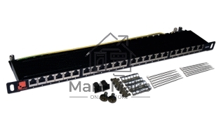 Патч-панель LANMASTER 24 порта, UTP, кат.6, 1U