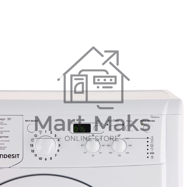 Стиральная машина Indesit IWSD 6105 B (CIS).L белая, загрузка фронтальная 6кг, 1000 об/мин., класс: A
