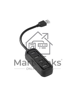 Концентратор Vention VAS-J43-B100 (USB 2.0 на 4 порта черный - 1м.)