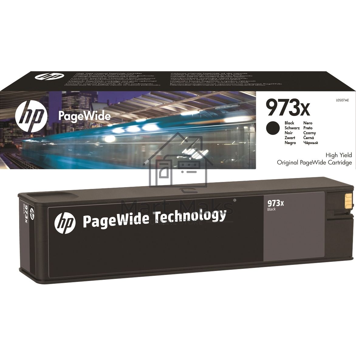 Картридж струйный HP 973XL L0S07AE черный для HP PW Pro 477dw/452dw 10000стр.