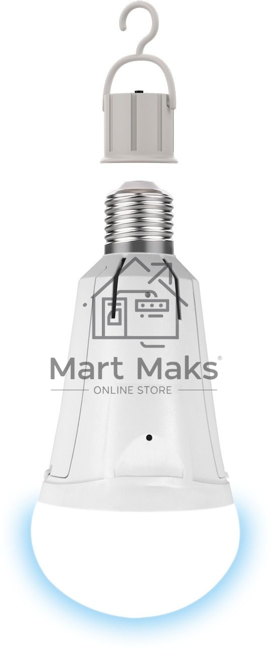 Лампа A80 12W 900lm 4100K Е27 авар. с Li-Ion аккумулятором LED
