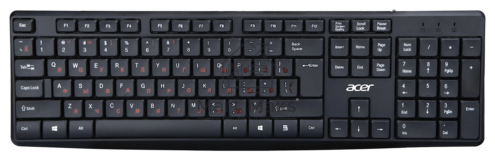Клавиатура + мышь Acer OMW141 клав:черный мышь:черный USB