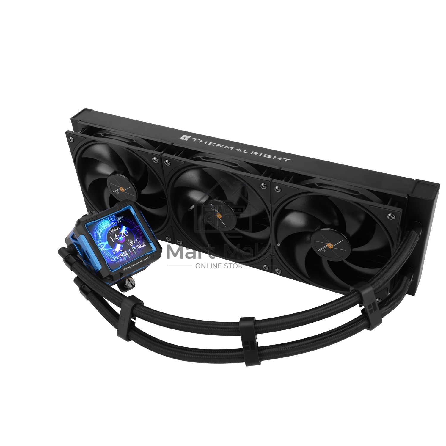 Водяное охлаждение для процессора Thermalright Frozen Warframe Pro 360 черный (360mm / Fans: 3x120mm, 70.84CFM, 29.8dBA, 2000RPM/ Pump height 60mm, 23dBA, 3000RPM, Rad thickness 27mm/ S: 1200, 1700, 1851, 2011, 2066, 115X, AM4, AM5)