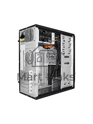 Компьютерный корпус Miditower ExeGate CP-603UB-UNS500 (ATX, БП UNS500 с вент. 12см, 2хUSB, аудио, черный)