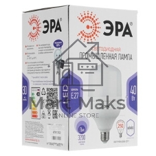 Лампа светодиодная ЭРА STD LED POWER T120-40W-4000-E27