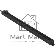 Вертикальный блок розеток с автоматом защиты ExeGate ServerPro PDU-V201 Al-20S-T-1P (19