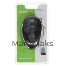 Мышь беспроводная Acer OMR060 черный, 1600 dpi, радиоканал, USB, кнопки - 6
