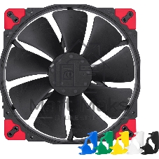 Вентилятор корпусной Noctua NF-A20 PWM chromax.black, 200 мм, 350-800 об/мин, 18.1 дБ, 4-pin PWM, без подсветки, черный
