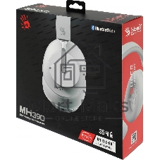 Беспроводные/проводные наушники A4Tech Bloody MH390 белый, накладные, Bluetooth + проводной