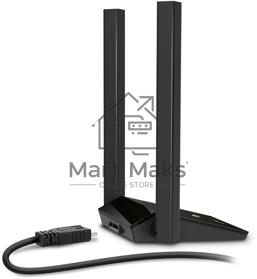 Адаптер TP-Link AC1300Mbps Dual-band High-Gain wireless USB adapter, 867Mbps at 5G and 400Mbps at 2.4G, two high gain antennas, USB 3.0, USB extension cable, support wave 2 MU-MIMO, full compatible with Windows and macOS.