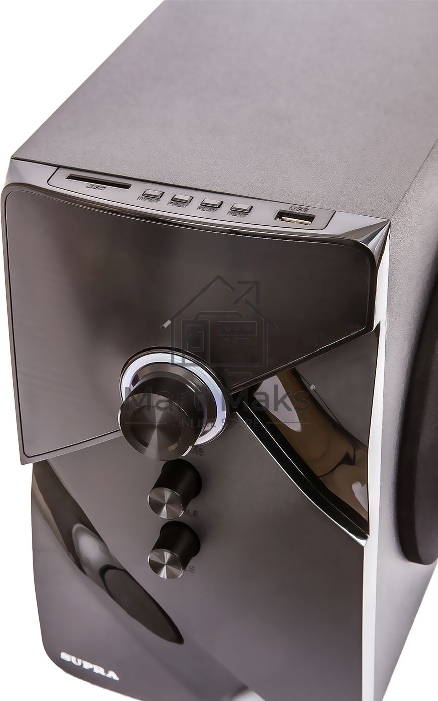 Акустическая система SUPRA SMB-290 (Bluetooth. Максимальная мощность: 550 Вт. Суммарная мощность (RMS) 60 Вт. FM тюнер. USB порт. SD порт. AUX вход. Пульт ДУ.)