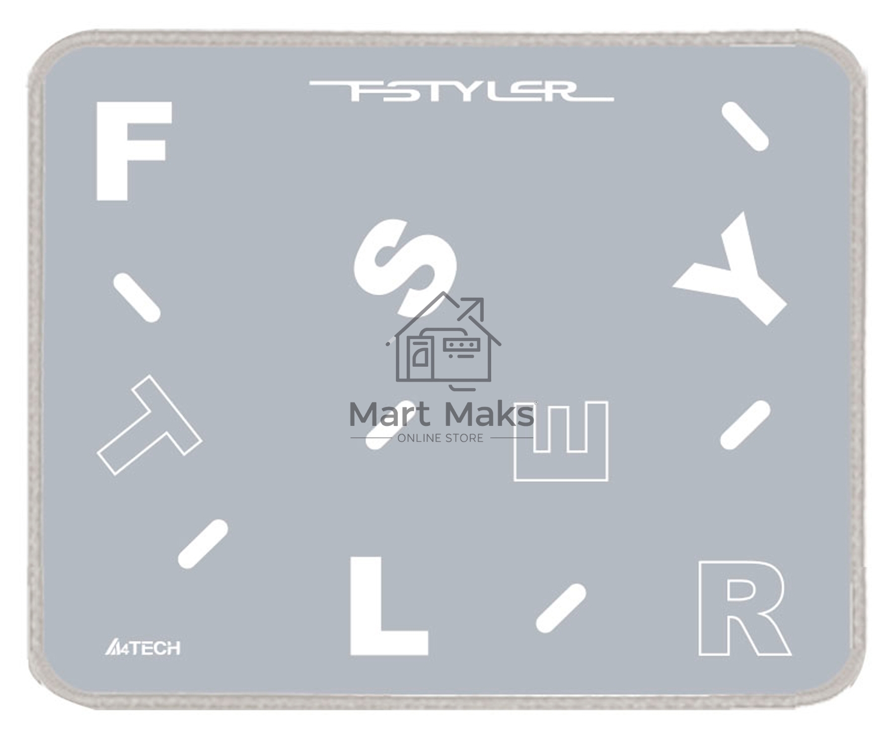 Коврик для мыши A4Tech FStyler FP25 серый/белый 250x200x2мм