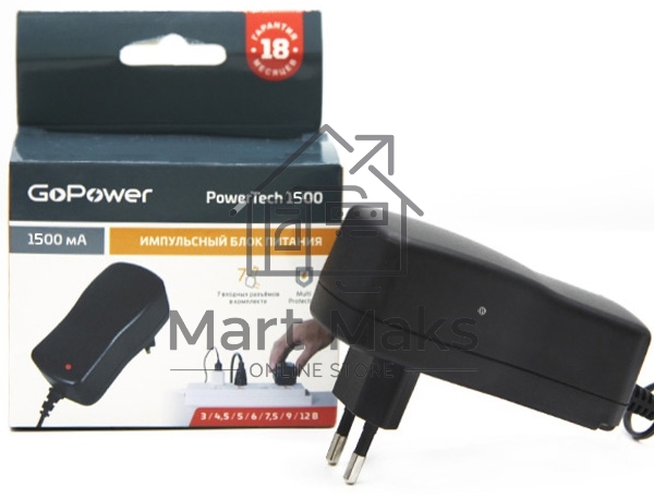Блок питания GoPower PowerTech 1500 универсальн. импульсный (1/50)