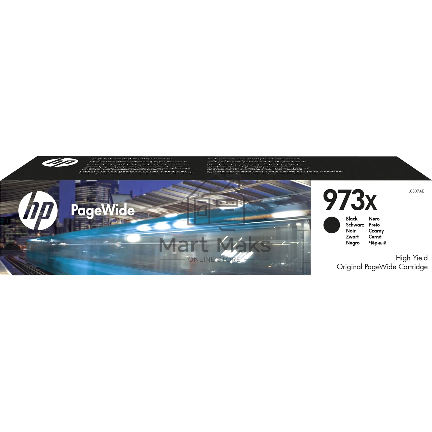 Картридж струйный HP 973XL L0S07AE черный для HP PW Pro 477dw/452dw 10000стр.