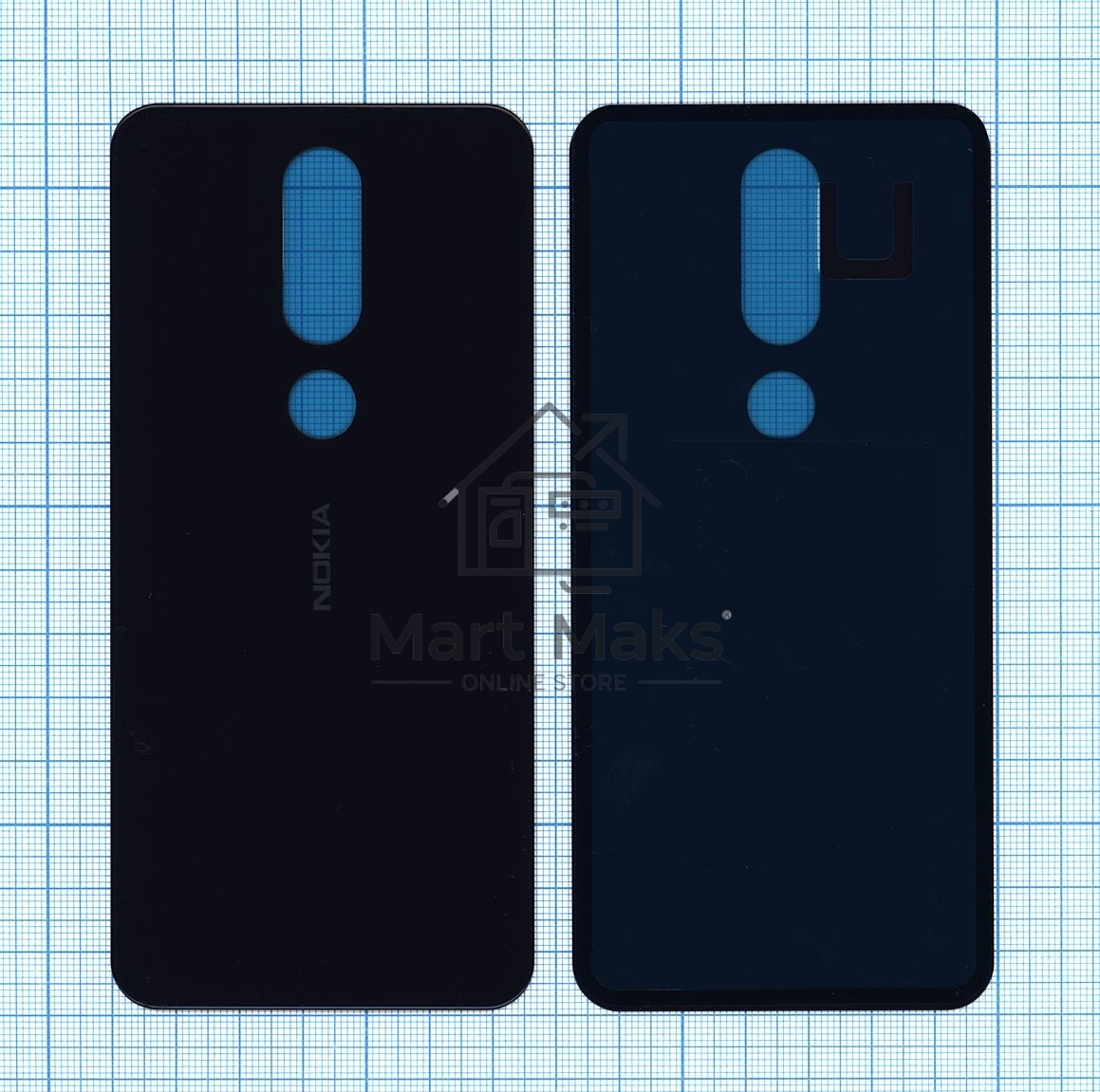 Задняя крышка для Nokia 61 Plus синяя