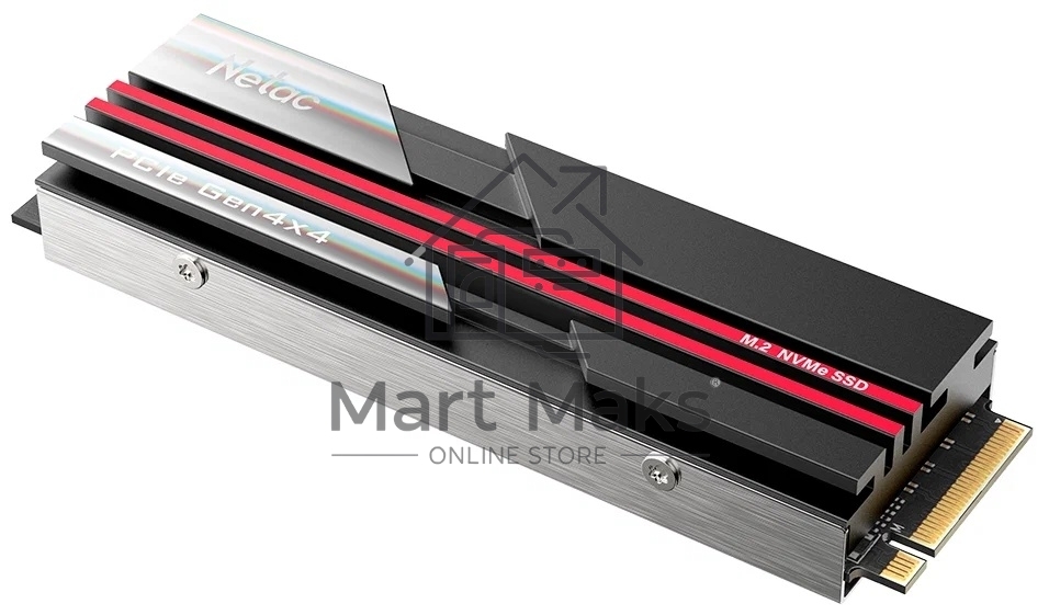 Накопитель SSD Netac NV7000-T, 4Tb, M.2 2280, PCIe 4.0 x4, NVMe, R/W 7300/6700, с радиатором