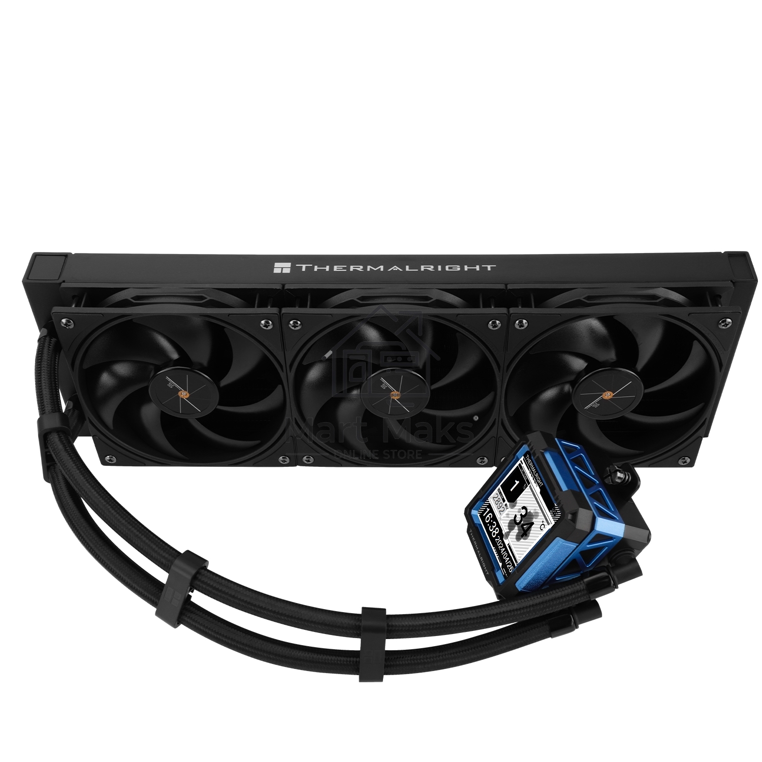 Водяное охлаждение для процессора Thermalright Frozen Warframe Pro 360 черный (360mm / Fans: 3x120mm, 70.84CFM, 29.8dBA, 2000RPM/ Pump height 60mm, 23dBA, 3000RPM, Rad thickness 27mm/ S: 1200, 1700, 1851, 2011, 2066, 115X, AM4, AM5)