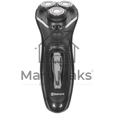 Бритва электрическая Sakura SA-5417BK 3гол триммер сух.бритье аккум