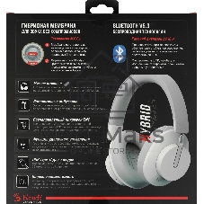 Беспроводные/проводные наушники A4Tech Bloody MH390 белый, накладные, Bluetooth + проводной