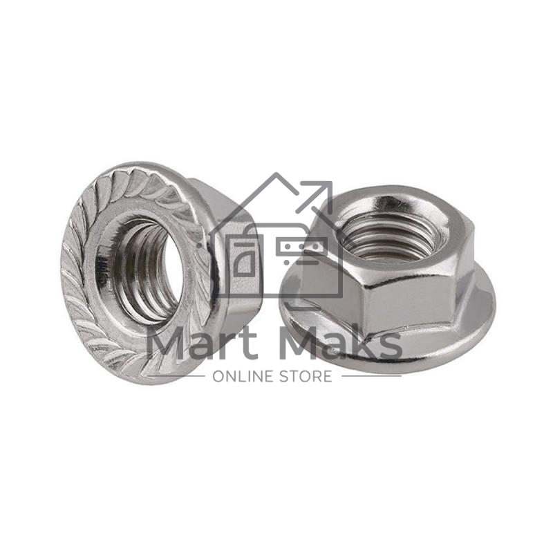Гайка DIN6923 шестигранная оцинк. С фланцем М8 (уп.200шт) Tech-Krep 141612