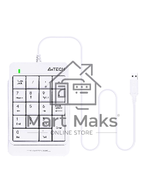 Числовой блок проводной A4Tech Fstyler FK13P, USB, белый