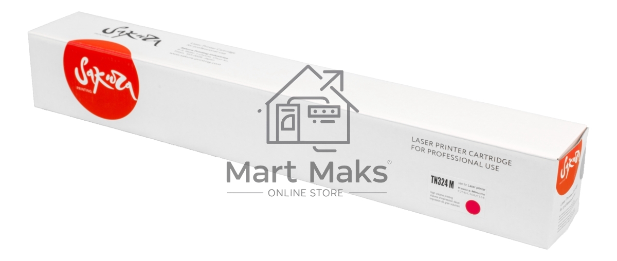 Тонер-туба Sakura KMTN-324M (A8DA350) для Konica Minolta, пурпурный, 26000 к.