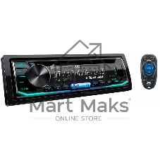 Автомагнитола JVC KD-T902BT, 1 DIN, CD, Bluetooth, USB Type-A, AUX, пульт ДУ, съёмная панель